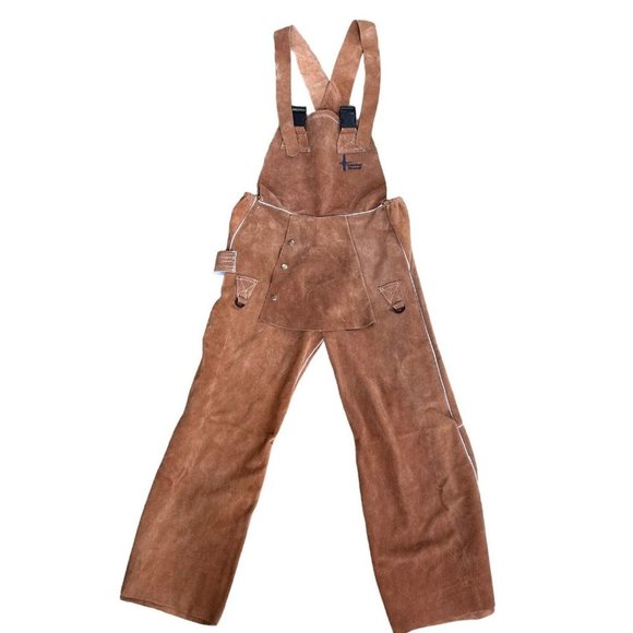 Bob Dale Gander Brand Welding Overalls BDG Split Leather Size Small NEW - Picture 7 of 15